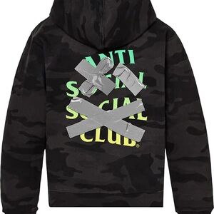 Anti Social Social Club Cancelled Again Hoodie 'Black Camo'
